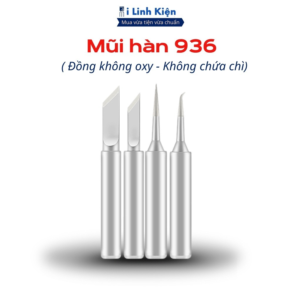 Mũi hàn 900M, mũi hàn 936 XỊN không chứa chì dùng cho mỏ hàn 936/937 908 hạn chế tình trạng đen đầu khi hàn ILinhkien