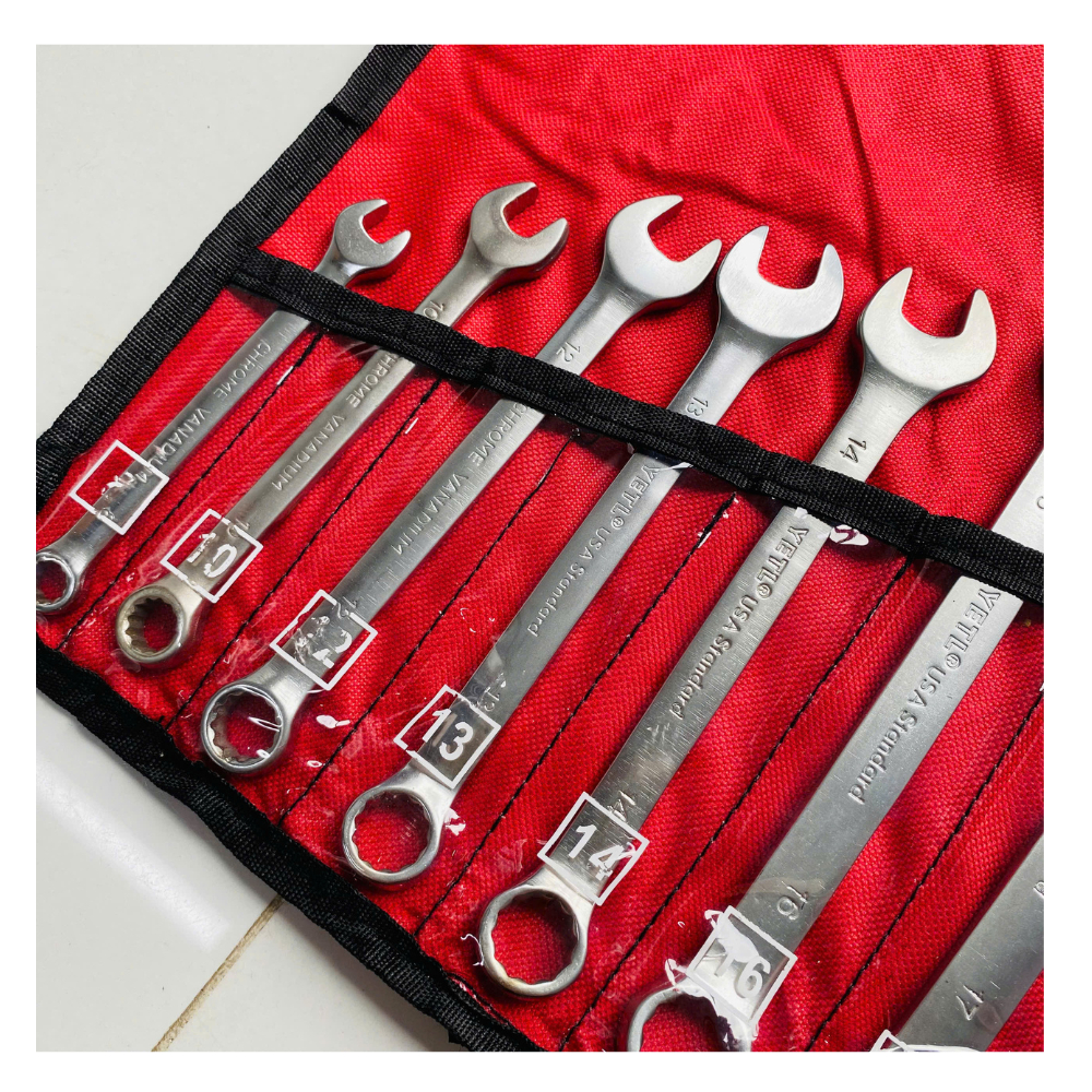 Bộ Cờ Lê Vòng Miệng 14 Chi Tiết Zeti 8-24mm / 8-32mm - Cờ Lê Zety Thép CRV Cao Cấp, Chống Gỉ