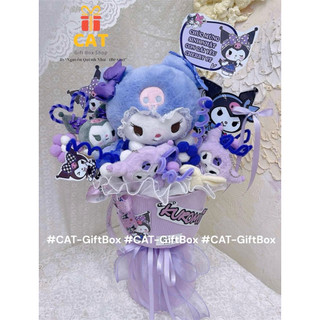 Bó hoa gấu bông Kuromi tím dễ thương – Quà tặng sinh nhật, kỷ niệm, tốt nghiệp, Gấu bông Kuromi , hoa gấu bông Kuromi