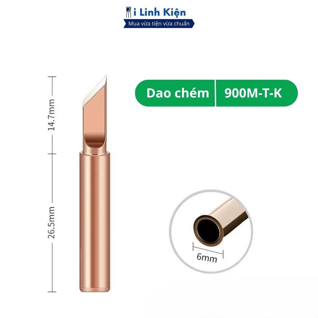 Mũi hàn 900M đồng, mũi hàn 936 bằng đồng bám thiếc tốt gia nhiệt nhanh chất lượng tốt ILinhkien