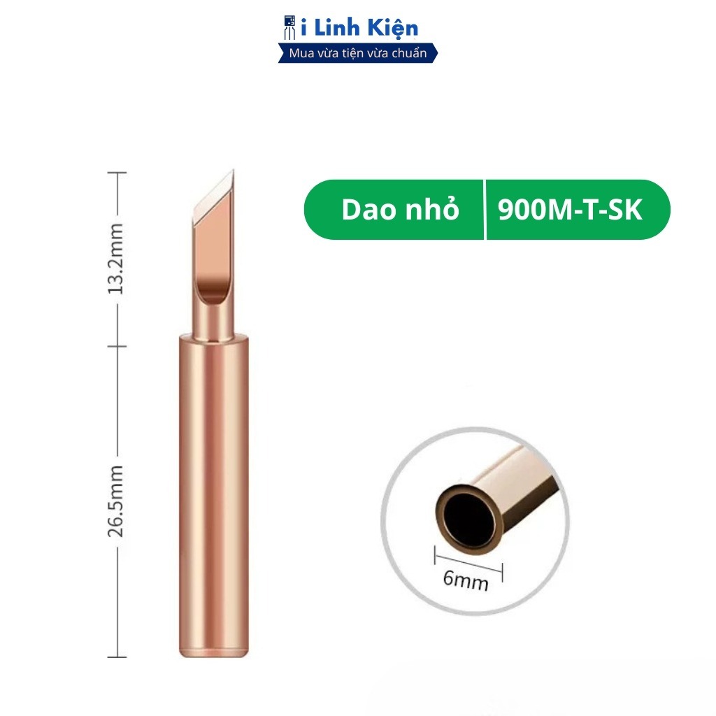 Mũi hàn 900M đồng, mũi hàn 936 bằng đồng bám thiếc tốt gia nhiệt nhanh chất lượng tốt ILinhkien