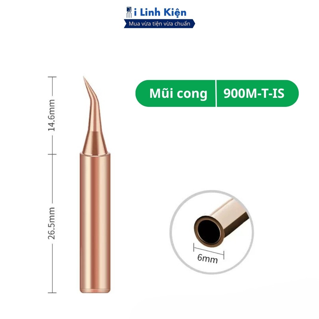Mũi hàn 900M đồng, mũi hàn 936 bằng đồng bám thiếc tốt gia nhiệt nhanh chất lượng tốt ILinhkien