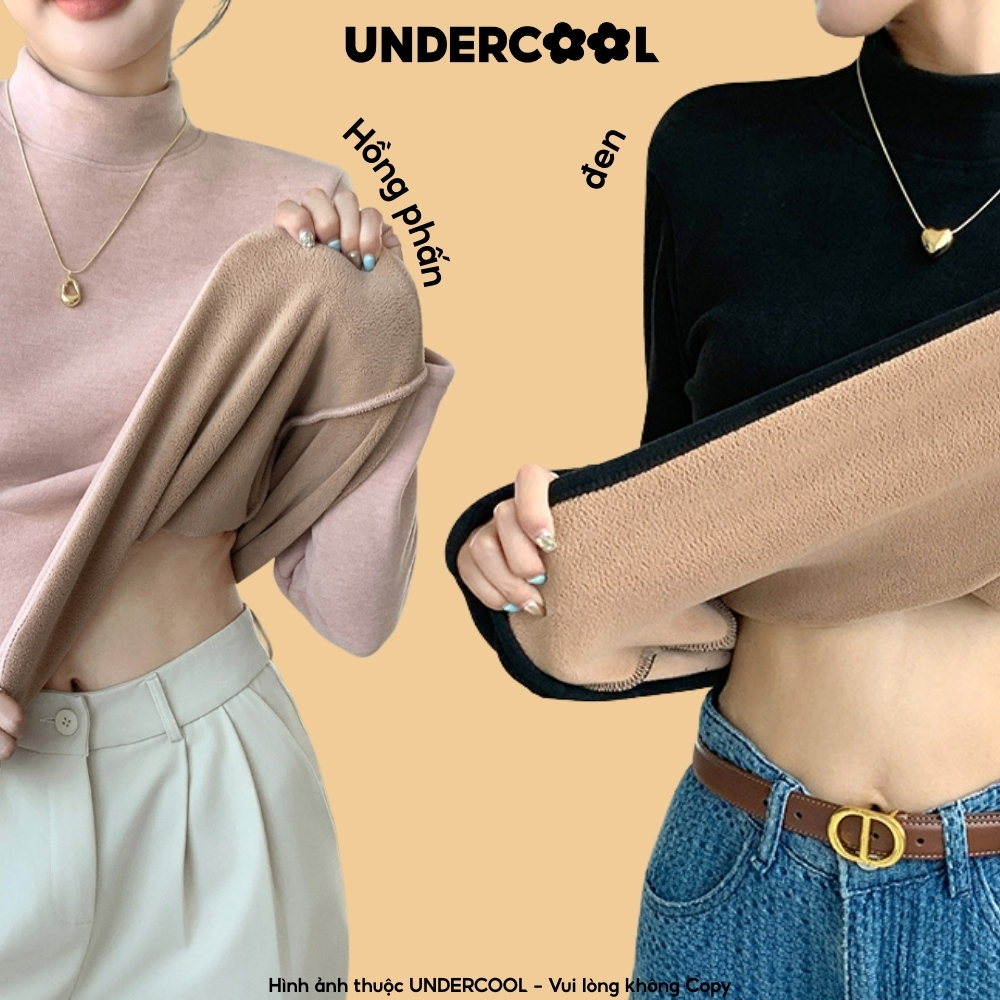 Áo Giữ Nhiệt Nữ Lót Lông UNDERCOOL Cổ thấp Siêu Mềm Dài Tay Co Giãn 4 Chiều Giữ Ấm Mùa Đông H252