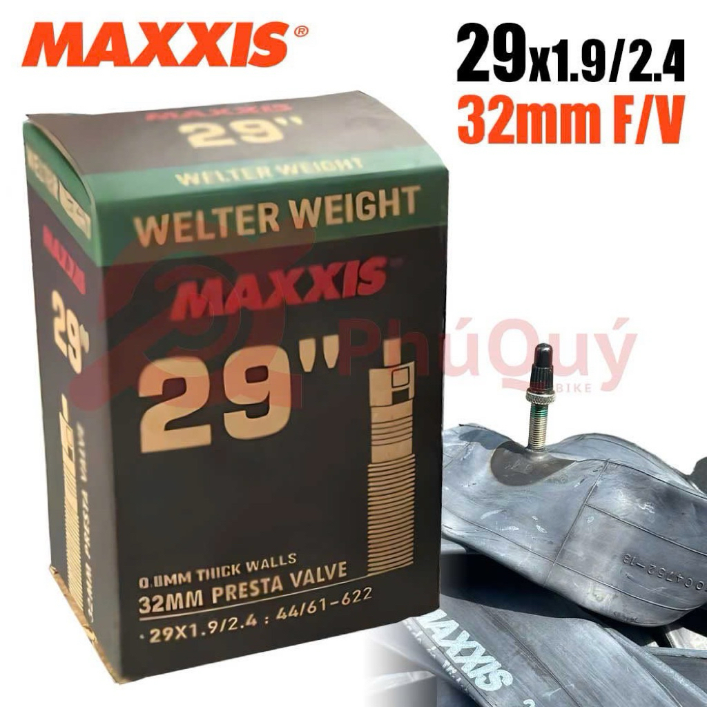 RUỘT XE ĐẠP MAXXIS VN 29 x 1.9/2.4 VAN XE ĐẠP FV 32mm VAN NGẮN