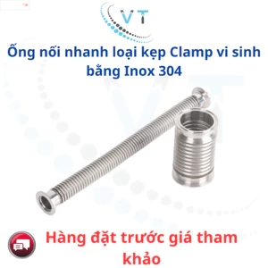 Ống nối nhanh loại kẹp Clamp vi sinh bằng Inox 304