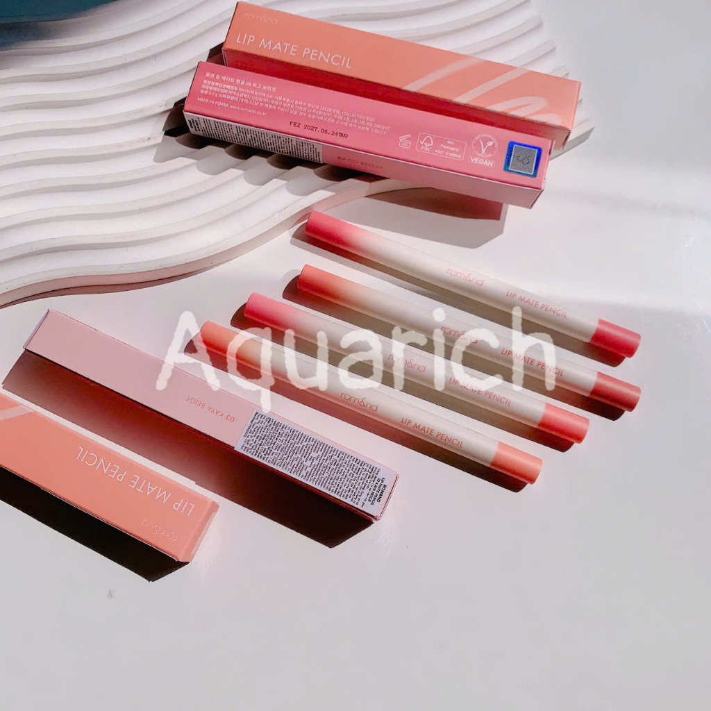 Chì Kẻ Viền Môi Lâu Trôi Thiết Kế 2 Đầu Romand Lip Mate Pencil 0.5g