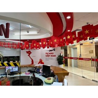 Dây cờ Sao Đảng treo trang trí Tết, lễ hội dài 10m gồm 20 cờ  YẾN NHI SHOP
