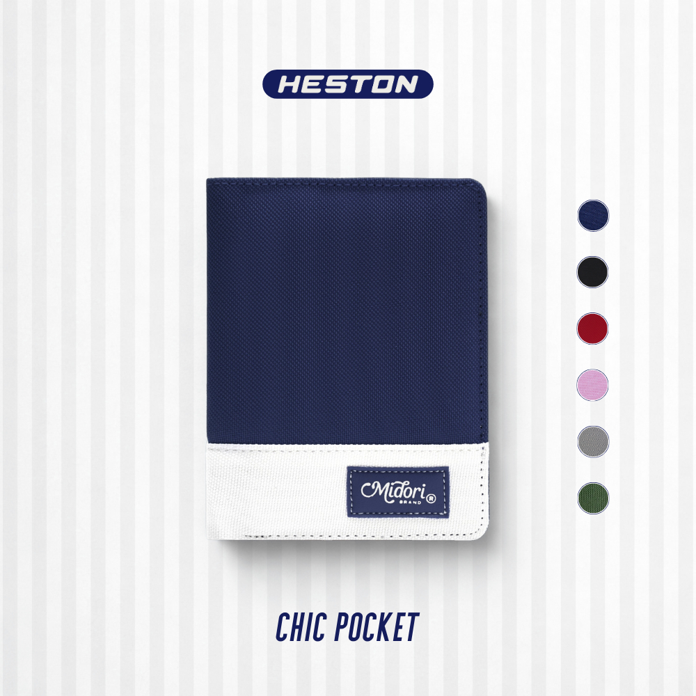 Ví Vải Đứng Nam Nữ Chic Pocket Bóp Đựng Tiền Thẻ Nhiều Ngăn Polyester | HESTON
