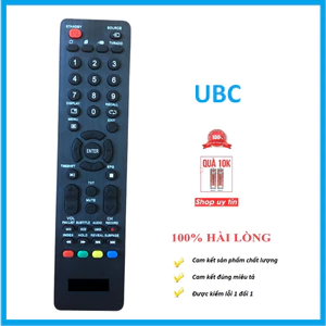 Remote điều khiển tivi ubc hàng tốt mới 100% - tặng kèm pin !