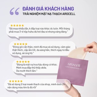 Mặt Nạ Thạch Collagen Arocell Super Power Mask EX 300Da Cấp Ẩm 100H Phục Hồi Da Căng Bóng 42g | 1 Hộp 4 Miếng