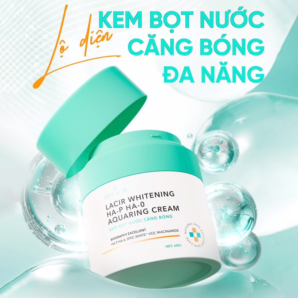 Kem Bọt Nước Căng Bóng DR.LACIR - Dưỡng Ẩm, Sáng da (40gr)