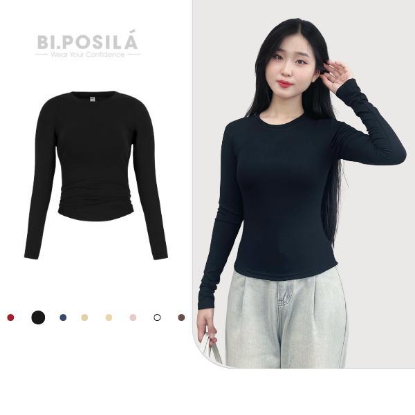 [A06] ÁO THUN NỮ BODY CỔ TRÒN DÀI TAY VẢI COTTON BORIP MỀM MỊN MÁT MẺ FORM ĐẸP BI.POSILÁ