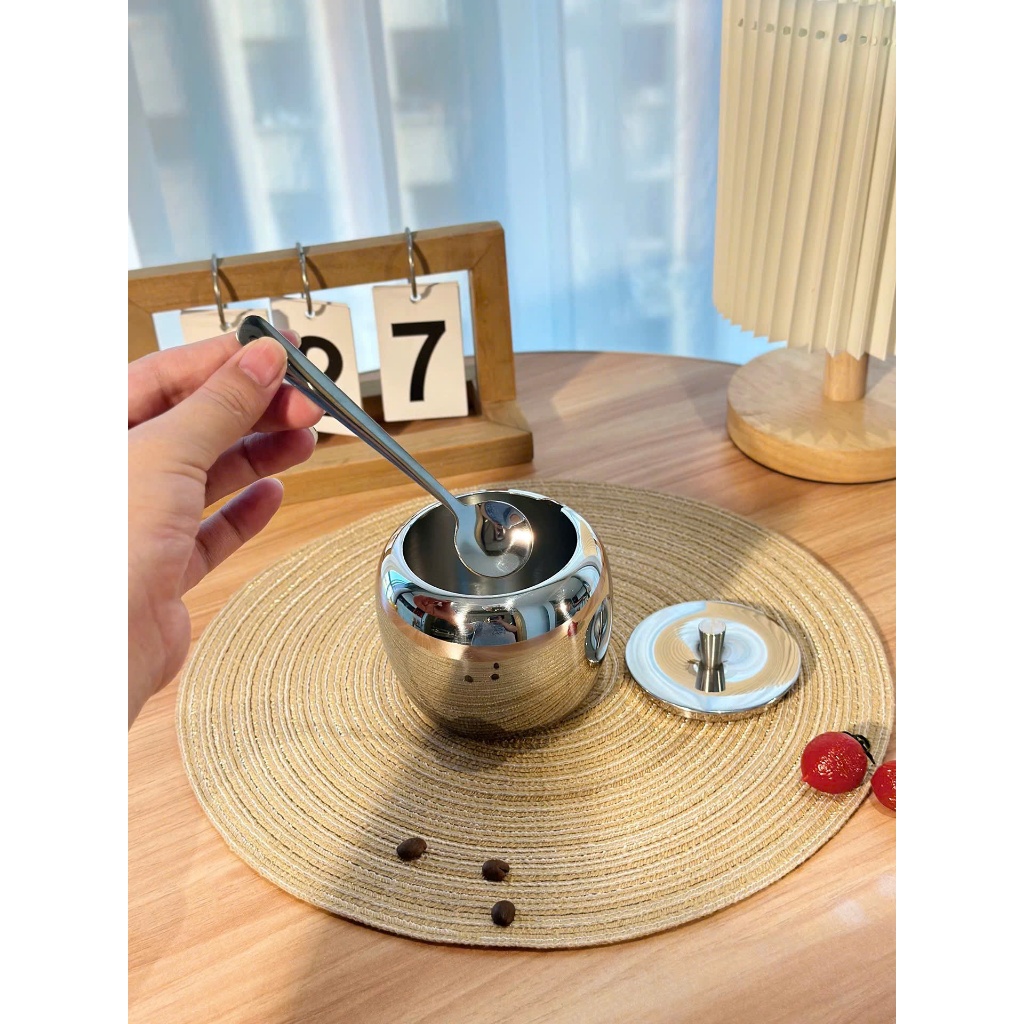 Set Hũ Gia Vị Quả Táo Oyatton (Hủ, Nắp, Muỗng)