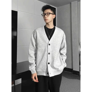 Áo Nỉ Cardigan Nam Dệt Sọc Cánh Tay Chất Nỉ Bông Mềm Mại - DTB - Free Size từ 45-70kg K1