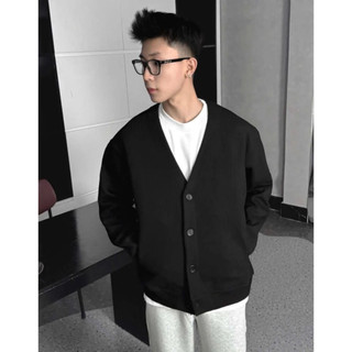 Áo khoác cadigan unisex chất cotton nỉ bông Bassic phong cách Hàn Quốc, Local Brand - DTB k1