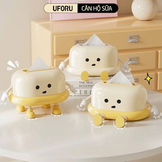 Hộp Đựng Giấy Rút Để Bàn UFORU Thiết Kế Dễ Thương Có Gắn Phụ Kiện Trang Trí - UFM686