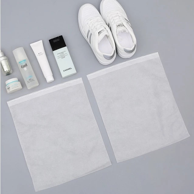 Combo 10 túi đựng giày dép du lịch dây rút vải không dệt siêu nhẹ thoáng khí tiện lợi gọn gàng