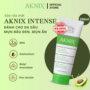 Sữa Rửa Mặt AKNIX (Da Dầu, Mụn Không Viêm) Sạch Sâu INTENSE CLEANSING GEL