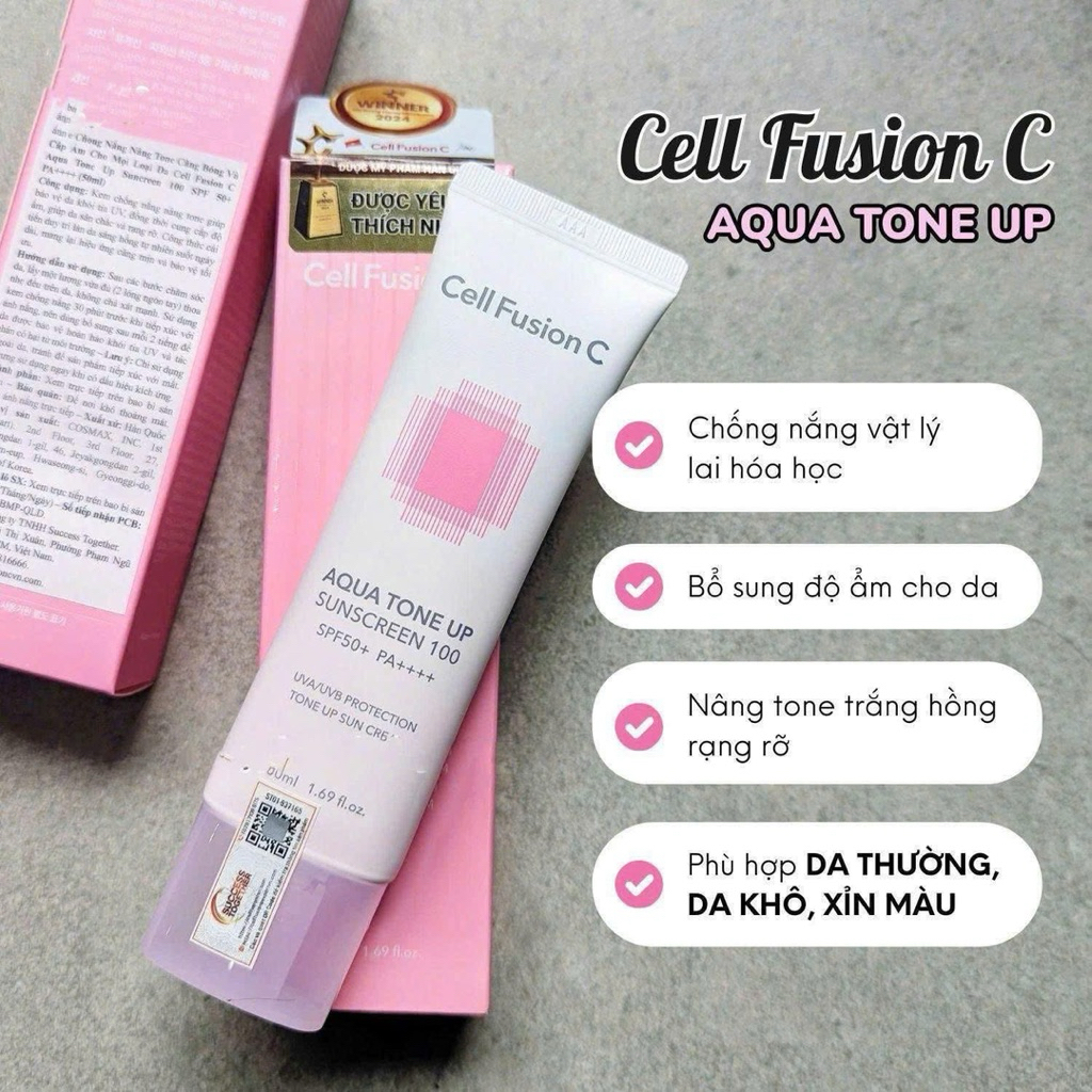 Kem chống nắng Cell Fusion C Hồng