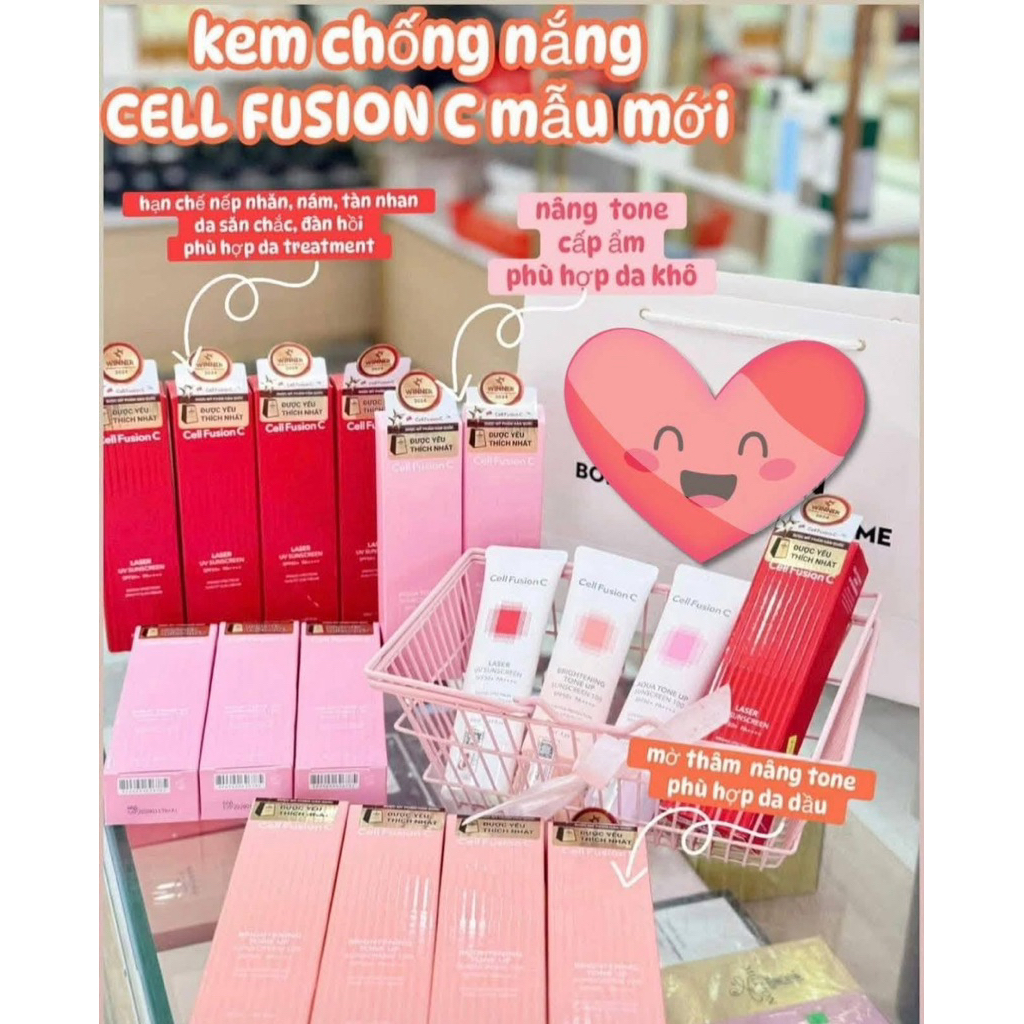 Kem chống nắng Cell Fusion C Hồng