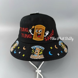 [ 3-7 tuổi ] Mũ tai bèo TUNG TUNG SAHUR cho be1 Trai bé Gái - Nón vành TUNG TUNG SAHUR cho trẻ em