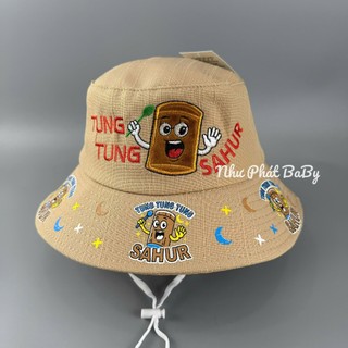 [ 3-7 tuổi ] Mũ tai bèo TUNG TUNG SAHUR cho be1 Trai bé Gái - Nón vành TUNG TUNG SAHUR cho trẻ em