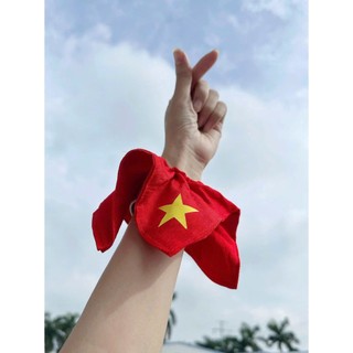 Scrunchies Dây Chun Buộc Tóc Cờ Đỏ Sao Vàng,Phụ Kiện Dây Tóc Chụp Hình,Diễu Hành,Sự Kiện Quốc Khánh 2/9 Yêu Nước { H }