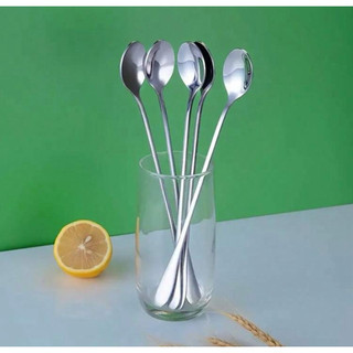 1/3/5 Chiếc Thìa Inox Cán Dài 23cm (đá R)- Muỗng Sinh Tố Thép Không Rỉ Trà Đào Cocktail Cà Phê Đá