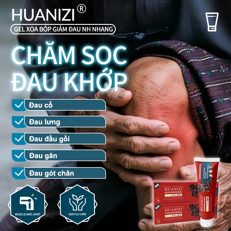 Kem massage giảm đau khớp HUANIZI 50g, kem làm dịu cơ nhanh, thích hợp cho việc phục hồi đầu gối