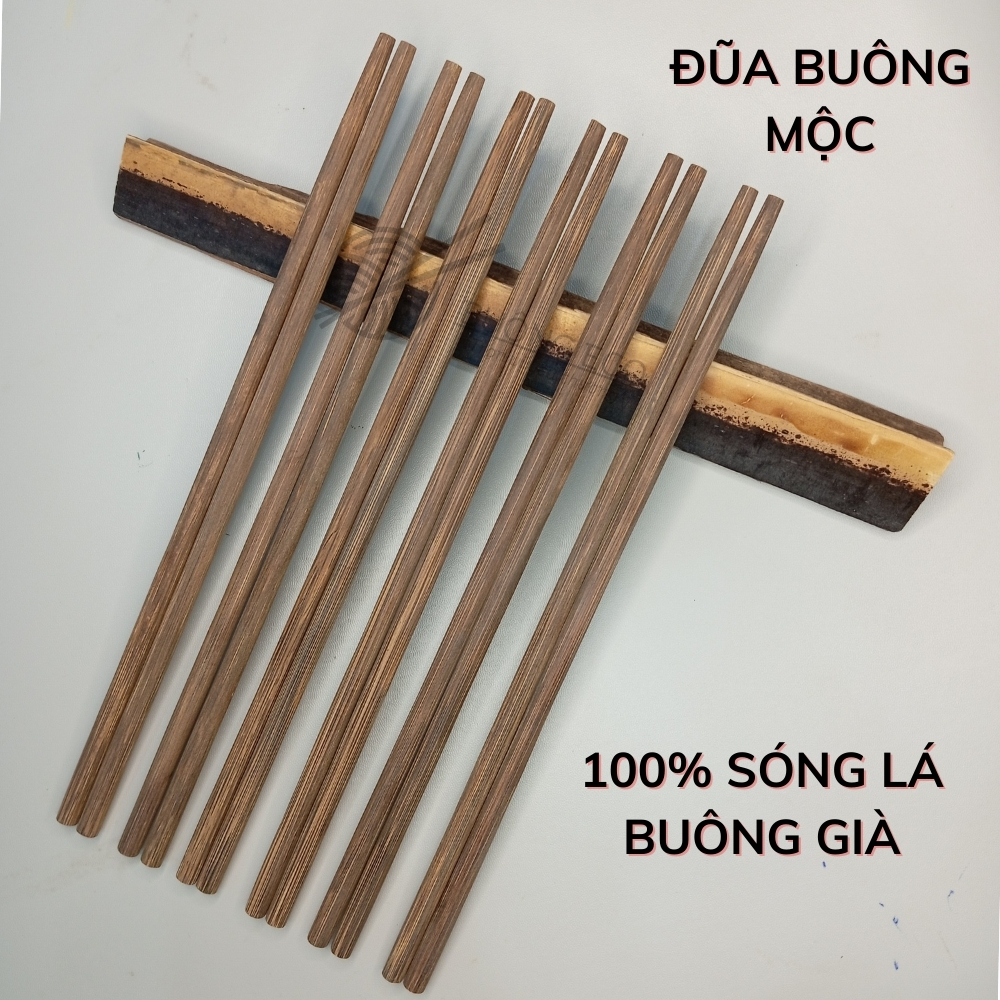 (10 Đôi) Đũa Buông MỘC Bình Thuận, Đũa Gỗ Ăn Cơm Tự Nhiên, Bền Đẹp, Chịu Nhiệt Tốt, An Toàn Sức Khỏe