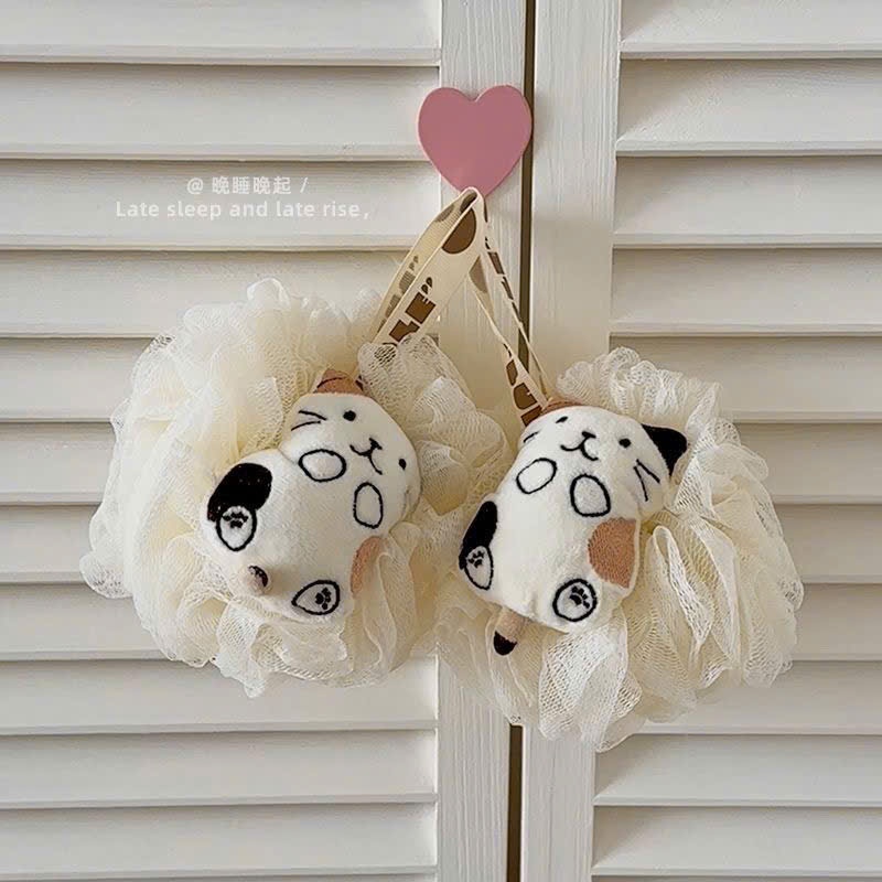 Bông tắm tạo bọt hình chú mèo siêu cute