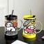 Cốc thuỷ tinh dung tích 1000ml tặng kèm sticker ngộ nghĩnh