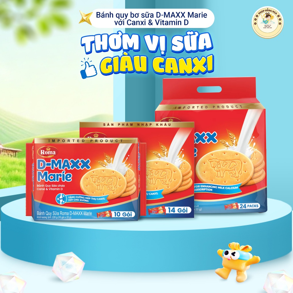 [Date 2026] Bánh Quy Bơ Sữa Roma D-Maxx Marie - Giòn Ngon, Bổ Sung ...