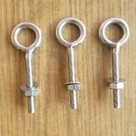 móc khoen hàn tròn inox 304 có bulon/ tán đủ size 5li, 6li, 8li, 10li ...