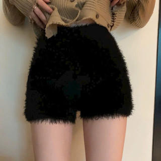 LT - Quần short đùi len lông cạp cao, chất len co giãn 4 chiều free size Q007