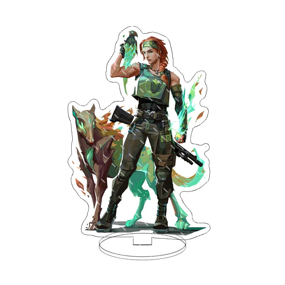 Mô hình Standee Game Figure Valorant Sage Killjoy Jett Sova Cypher Salvia Acrylic decor góc học tập để bàn 12cm