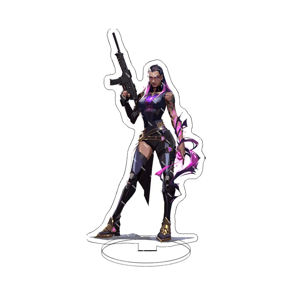 Mô hình Standee Game Figure Valorant Sage Killjoy Jett Sova Cypher Salvia Acrylic decor góc học tập để bàn 12cm