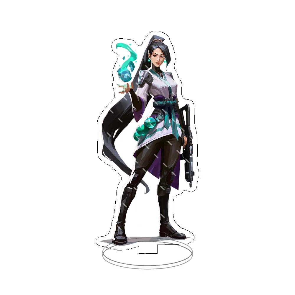 Mô hình Standee Game Figure Valorant Sage Killjoy Jett Sova Cypher Salvia Acrylic decor góc học tập để bàn 12cm