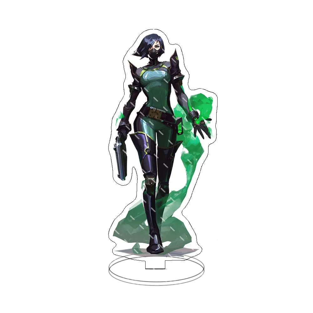 Mô hình Standee Game Figure Valorant Sage Killjoy Jett Sova Cypher Salvia Acrylic decor góc học tập để bàn 12cm