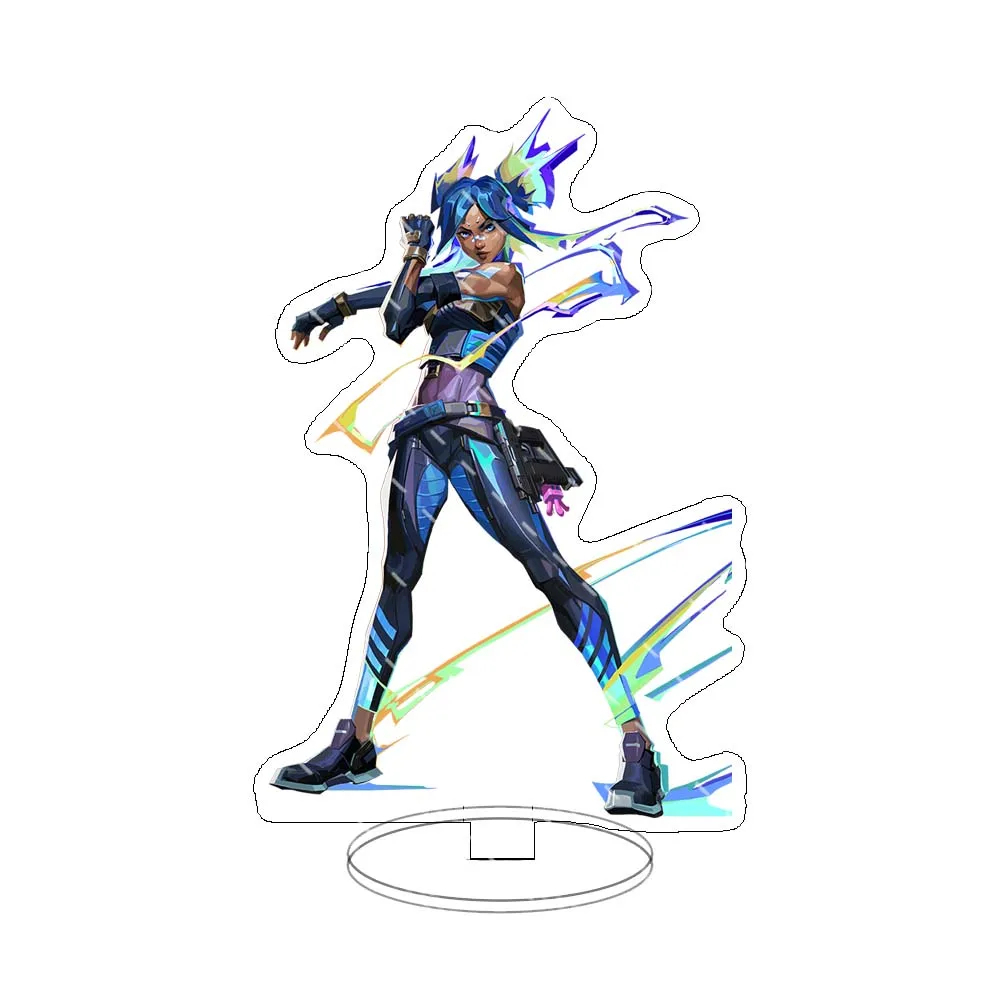 Mô hình Standee Game Figure Valorant Sage Killjoy Jett Sova Cypher Salvia Acrylic decor góc học tập để bàn 12cm