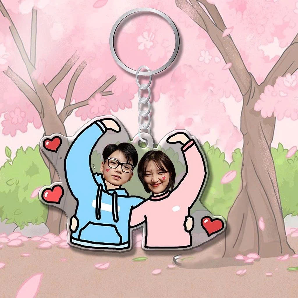 Móc Khoá Đôi, Móc Khoá Cặp Đôi Chibi In Theo Yêu Cầu Quà Lưu Niệm In Hình Chibi Cute Dùng Làm Quà Tặng Bạn Bè - SakuMai