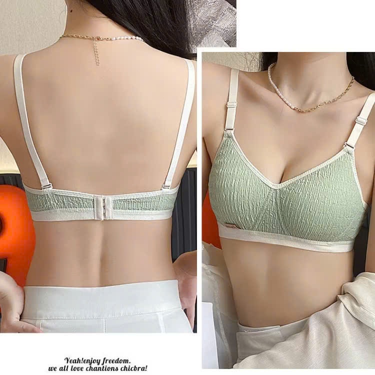Áo Ngực Nữ Cotton Không Gọng Nâng Ngực, Áo Bra Đi Biển, Áo Lót Nữ Học Sinh Mềm Mại Mút Mỏng  818
