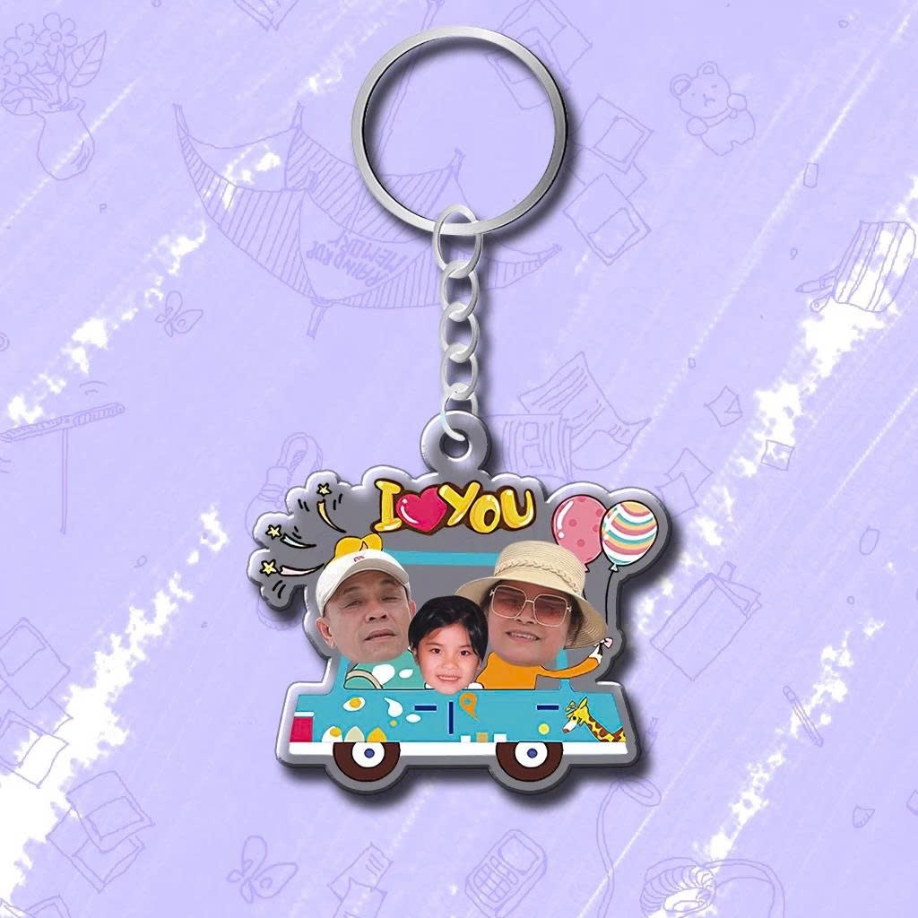Móc Khoá Cặp Đôi, Móc Khoá Gia Đình Chibi In Theo Yêu Cầu 2 Mặt Dễ Thương Dùng Làm Quà Tặng Bạn Bè Người Thân - SakuMai