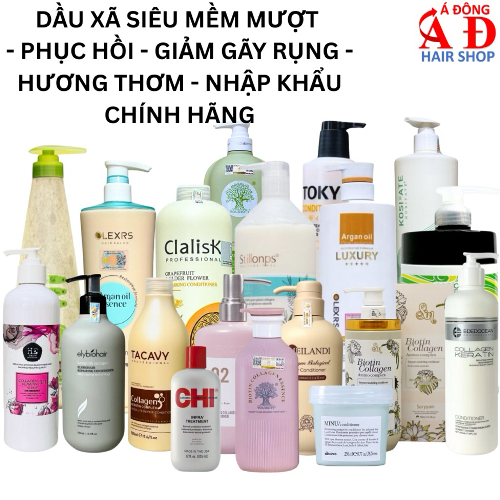 Dầu Xả Dưỡng Ẩm Siêu Mượt Phục hồi giảm gãy rụng tóc Keratin Collagen Biotin Repair Conditioner chính hãng