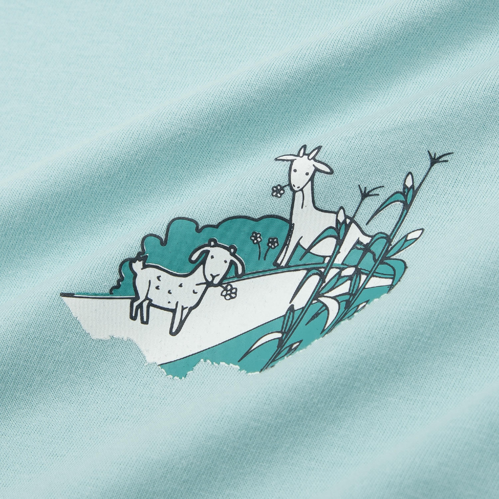 Áo Thun T-shirt Nam tay ngắn màu xanh Insidemen Ownself dáng suông 100% cotton thoáng mát  ITS099AS4
