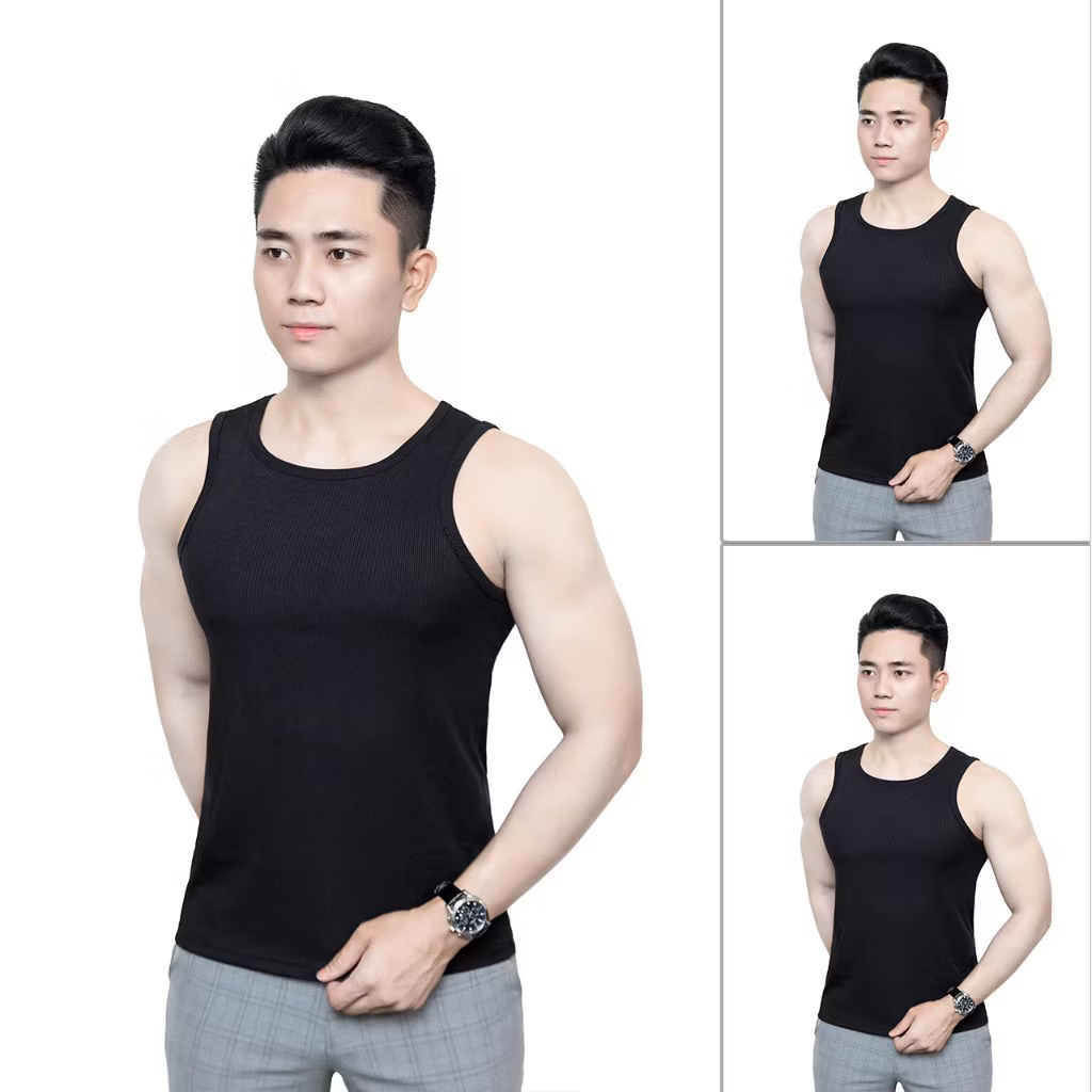 GIẢM 50% Áo ba lỗ nam thun gân - Áo lót nam kiểu dáng khỏe khoắn - thoáng mát - thấm hút mồ hôi cực tốt cho nam giới!