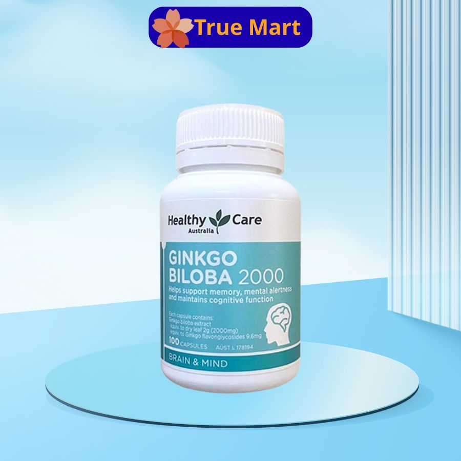 Viên uống bổ não úc Healthy Care Ginkgo Biloba hộp 100 viên