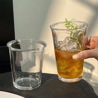 Bộ 6 Ly thủy tinh 350ml 500ml, cốc trơn loe miệng chịu nhiệt dùng để uống trà, cafe, sinh tố