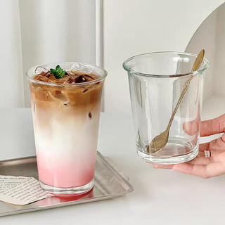 Bộ 6 Ly thủy tinh 350ml 500ml, cốc trơn loe miệng chịu nhiệt dùng để uống trà, cafe, sinh tố