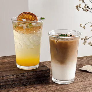 Bộ 6 Ly thủy tinh 350ml 500ml, cốc trơn loe miệng chịu nhiệt dùng để uống trà, cafe, sinh tố